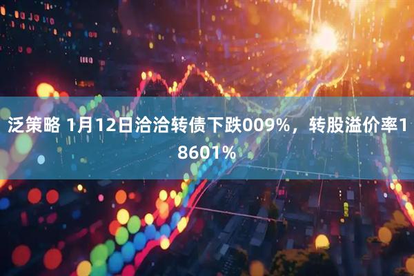 泛策略 1月12日洽洽转债下跌009%，转股溢价率18601%