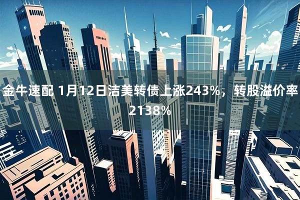 金牛速配 1月12日洁美转债上涨243%,转股溢价率2138%